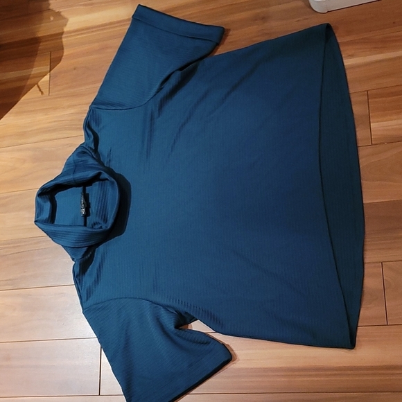 Nwt DIANE GILMAN oversized turtleneck top - Picture 3 of 5